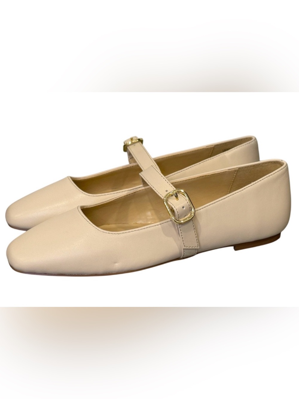 NEW ANN TAYLOR LEATHER BUCKLE MARY JANE BALLET FLATS SHOES SZ 6